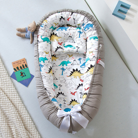 Babynest Newborn Baby Nest Bed Portable Crib Travel Bed Tissu Coton Baby Nestje Baby Lounge Bassinet Bumper with Pillow Cushion ► Photo 1/6