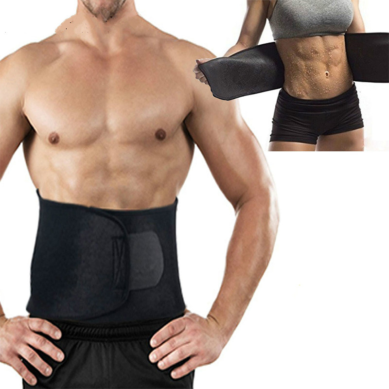 WAIST TRIMMER Women Men Fat Burner Belt Weight Loss Sweat Slim Wrap Body Shapers