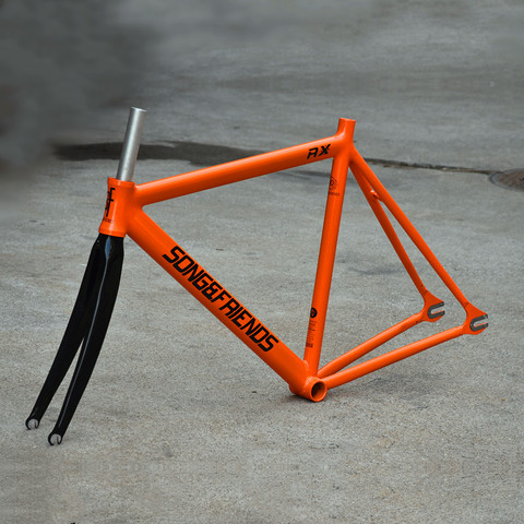 Song&friends RX 700c 6061-T6 Aluminum Fixed Gear Frame and Fork Fixie Bike Frame 48-60cm High Quality Bicycle Parts Frameset ► Photo 1/6