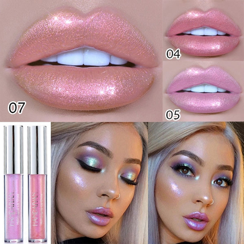 Polarized Lip Gloss Longlasting Mermaid Glitter Lipstick Waterproof Moisturize Jelly Luminous Glitter Lipgloss Lip Makeup 6color ► Photo 1/6