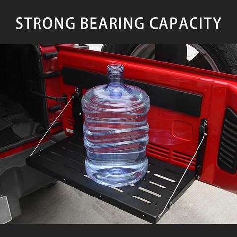 Metal Tailgate Table Rear Door Cargo Luggage Carrier Foldable Shelf Storage Rack for Jeep Wrangler JK 2007-2017 ► Photo 1/6