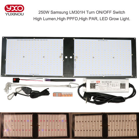 Dimmable LED Grow Light UV IR Quantum Tech LED Board Samsung LM301H V2 120W 240W 320W 480W With Meanwell Driver 7 years Warranty ► Photo 1/6