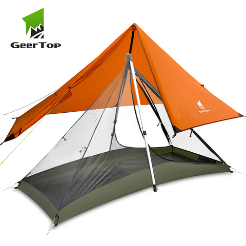 GeerTop Ultralight Camping Tent 1 Person 3 Season Portable Compact Backpacking No Trekking Poles Outdoor Hiking Road Trip ► Photo 1/6