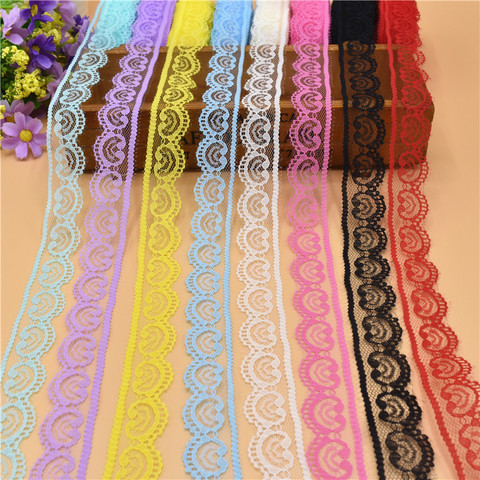 10 Yards Beautiful Lace Ribbon Tape 22MM Lace Trim Fabric DIY Embroidered White Lace trimmings for sewing accessories Decoration ► Photo 1/6