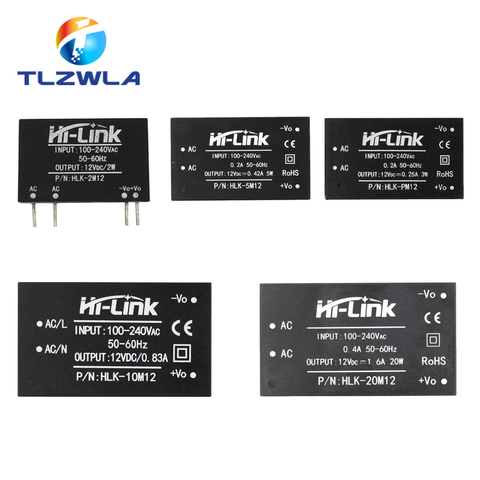 HLK-PM01 03/09/12/24 HLK-2M05 HLK-5M03 HLK-10M12 20M24AC-DC 220V to 5V/3.3V/12V intelligent household switch power supply module ► Photo 1/6