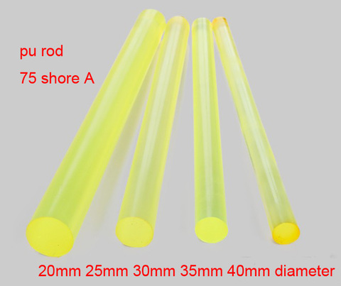 20mm 25mm 30mm 35mm 40mm dia. hardness shore 75A pu rod Polyurethane round rod RUBBER SPRING PU bar gum elastic rubber stick TPU ► Photo 1/2