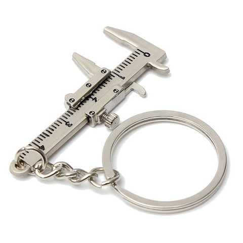 1Piece New Portable Mini Metal Ruler Vernier Caliper Ruler Key Chain Movable Vernier Caliper Ruler Model Keychain ► Photo 1/6