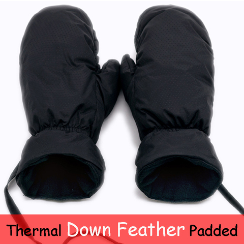 Down Feather Thermal Snowboard Ski Gloves men women Winter Warm snow mountain Skiing snowmobile mittens kids long rope hang ► Photo 1/6