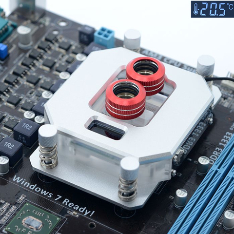 FREEZEMOD computer CPU AMD water cooling block 2022 LCD temperature display VA screen. UPR-2022A ► Photo 1/6