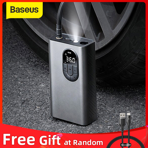 Baseus Car Air Compressor Inflator Pump With LED Lamp For Car Motorcycle Bicycle Tire Inflatable Wireless Electric Air Pump ► Photo 1/6