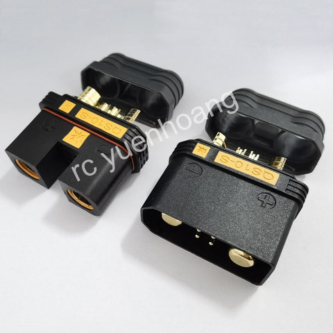 2PC QS10-S Anti-spark Battery Connector Large Current Male Female Gold Plated Plug for RC Car Model Plant Agriculture UAV Drone ► Photo 1/6