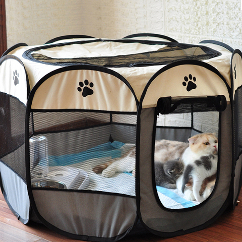 Dog Tent Portable House Breathable Outdoor Kennels Fences Pet Cats Delivery Room Easy Operation Octagonal Playpen Dog Crate ► Photo 1/6