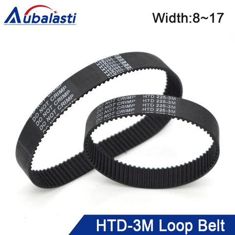 HTD 3M Closed Loop Timing Belt Transmission Belts Perimeter 225 228 255 267 300 324 330 354mm Customized Width 8 9 10 15 17mm ► Photo 1/6