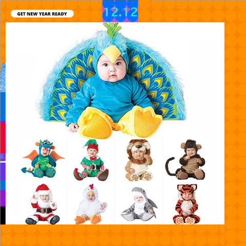New Arrival High Quality Baby Boys Girls Halloween Dinosaur Costume Romper Kids Clothing Set Toddler Co-splay Triceratops ► Photo 1/5