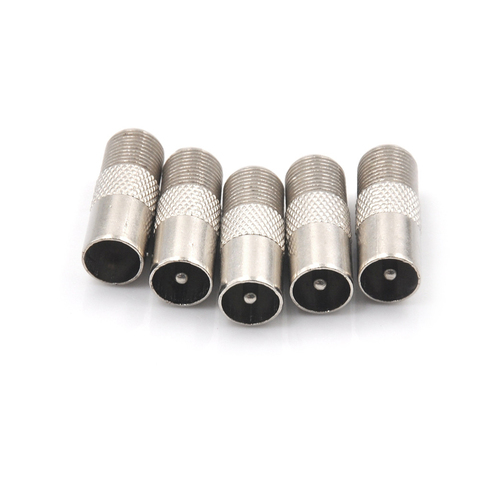 5pcs/lot STB Quick Plug RF Coax F Female To RF Male Connector TV Antenna Coaxial Connector F Connector TV Coaxial plug ► Photo 1/6