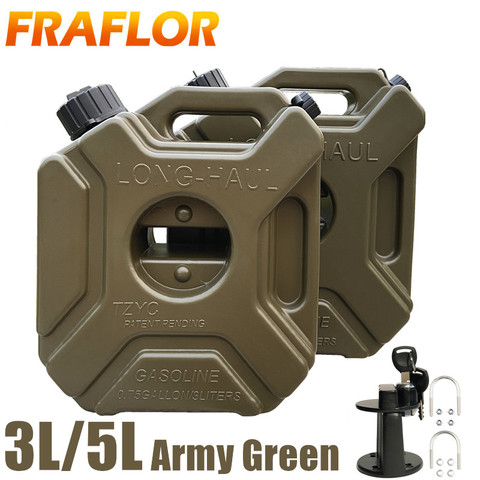 3L 5L Litres Green Fuel Tank Plastic Petrol Can Car Jerry Can Motorcycle Jerrycan Gas Can Gasoline Oil Container Fuel Canister ► Photo 1/6