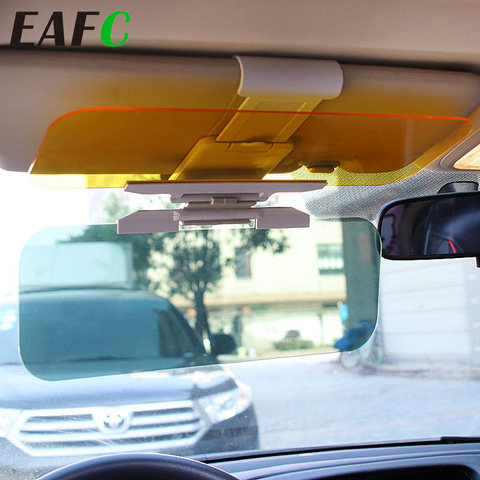 2 in 1 Car Sun Visor HD Anti Sunlight Dazzling Goggle Day Night Vision Driving Mirror UV Fold Flip Down for Clear View Visor ► Photo 1/6