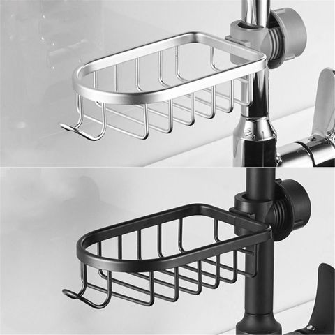 2022 Bathroom Shelf Black Shower Storage Basket Storage Rack Adjustable Faucet ► Photo 1/6