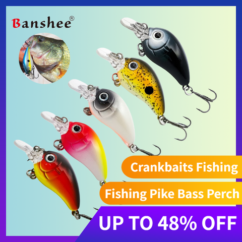 Banshee 5Pcs Mini Wobblers For Pike Crankbaits Fishing Lures Set Sinking Crankbait For Trolling Baits Hard Artificial 43mm 3.3g ► Photo 1/6