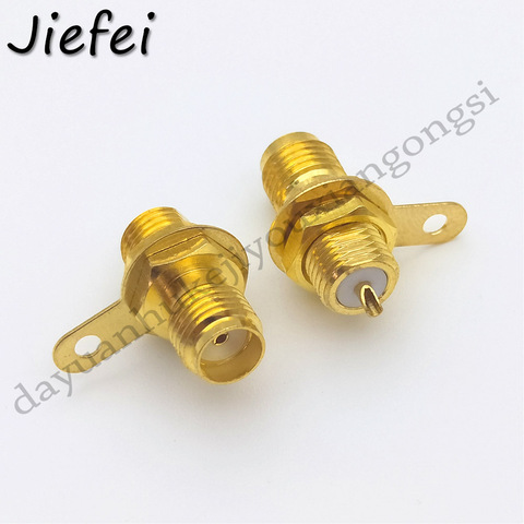 5-10 Pcs New Gold plated RF Adapter Connector SMA Female Panel Mount With Nut Bulkhead Handle Solder ► Photo 1/4