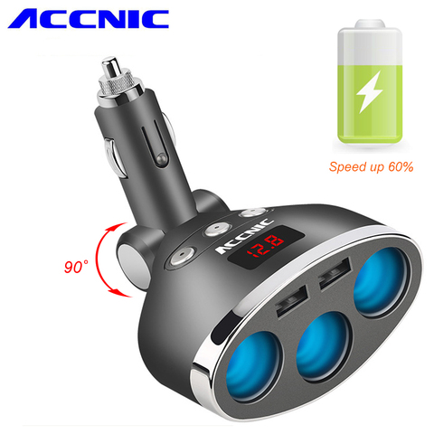 Cigarette lighter Adapter 12V/24V 3 Socket Power Cigarette lighter Splitter  with Dual USB Ports Car Charger Adapter - AliExpress