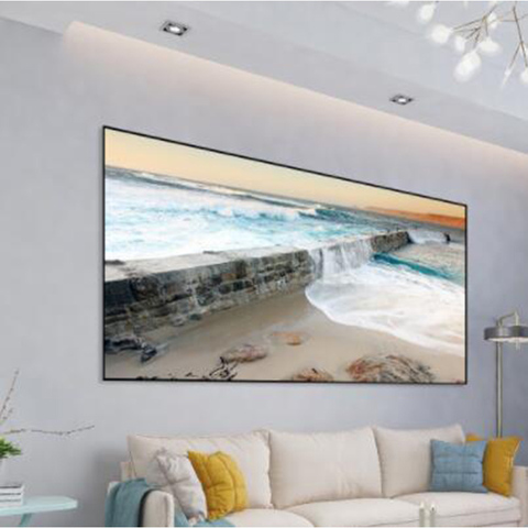 16:9 High Brightness Reflective Projector Screen 60 72 120 130 inches Fabric Cloth Screen for Espon  XGIMI ► Photo 1/6