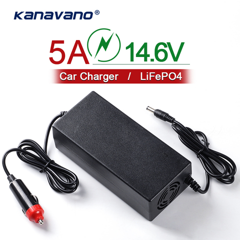 14.6V 5A LiFePO4 charger 4Series 12V 5A Lithium iron phosphate battery charger 14.4V battery smart charger For car charger ► Photo 1/6