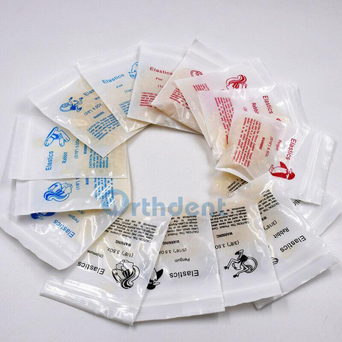 Orthdent 10 Bags Dental Orthodontic Rubber Bands Ortho Elastics Latex Braces 3.5 / 5.0 / 6.5 OZ Dentist Tools ► Photo 1/6