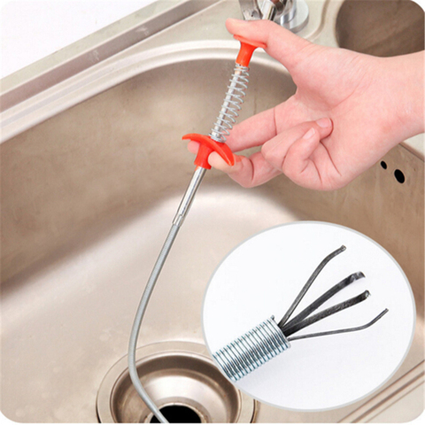 61cm Kitchen Cleaning Brushes Flexible Long Sink Claw Pick Up Bathroom Cleaning Tools Bend Curve Grabber Tool With Spring Grip ► Photo 1/6