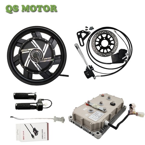 QSMOTOR 8000W 72V 17inch Electric Motorcycle Motor Conversion Kits with Kelly Sine Wave Controller ► Photo 1/1