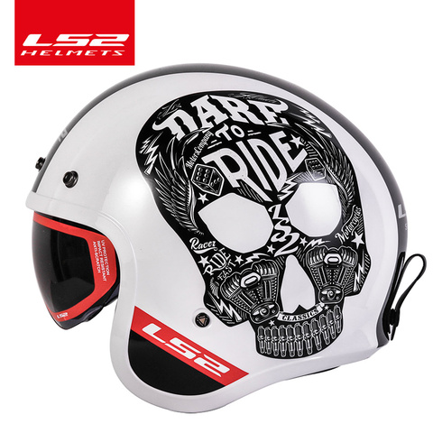 Original LS2 of599  retro motorcycle helmet can add Bubble visor LS2 spitfire vintage casque moto ► Photo 1/2