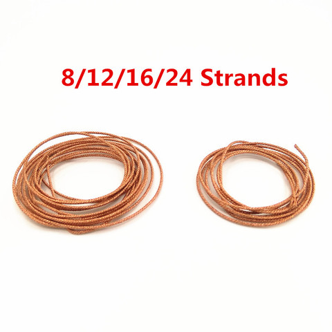 5 Meters Length 8/12/16/24 Strands Speaker Lead Wire Braided Copper Cable DIY Repair for 5
