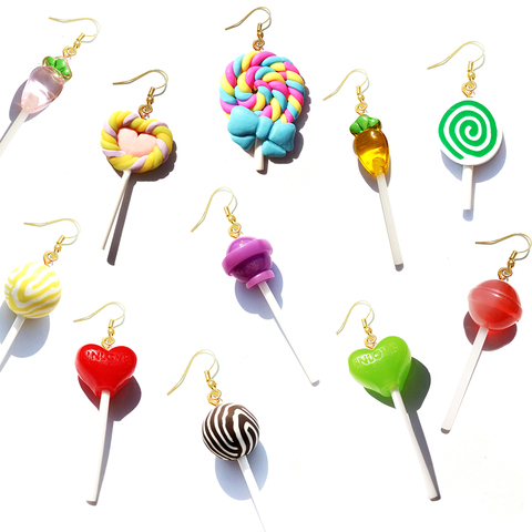 Earring For Women Resin Candy Lollipop Drop Earrings Children Jewelry Custom Made Handmade Cute Girls Heart ► Photo 1/6