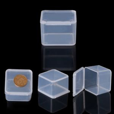 1pcs Empty Small Square Clear Plastic Storage Boxes Case Containers Jars Cosmetic Transparent Refillable DIY Makeup Tools ► Photo 1/6