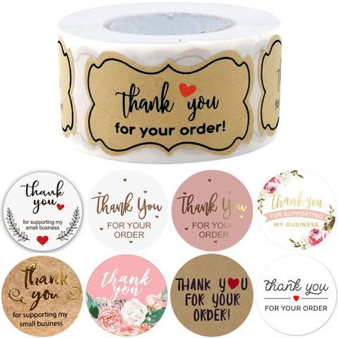 100Pcs "THANK you for your order" sticker for envelope labels sticker stationery 