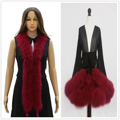 High quality Marabou Turkey Feather Boas 2 Meter Fluffy Soft Decorative Scarf Dyed Various 50 Grams Wedding Dresses Accessories ► Photo 1/6