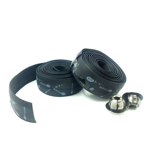 Road Bike Bicycle Handlebar Tape Cycling Handle Belt Cork Wrap With Bar Plugs Black Anti-Vibration Wrap ► Photo 1/6