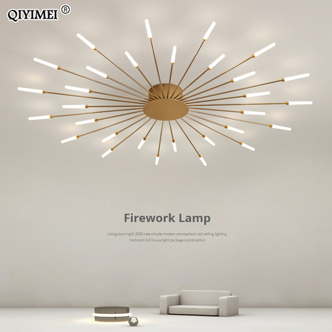 QIYIMEI Modern Ceiling Lights LED Luster Indoor Lighting For Bedroom Hall Living Kids Room Acrylic Lamps Fixture Frame 175-260V ► Photo 1/6