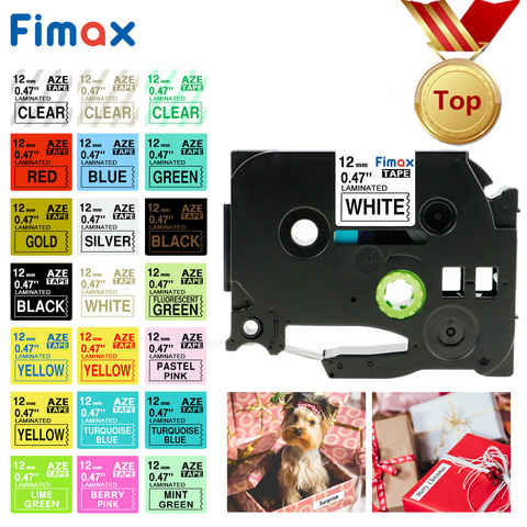 Fimax 31 Colors TZe231 TZe-231 Tze 231 tze231 Compatible for Brother P-touch Printer tze tape 12mm Label Maker PT 100 PT D200 ► Photo 1/6