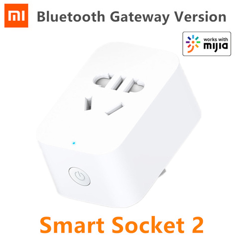 New Xiaomi Mijia Smart Socket 2 Bluetooth Gateway Version Wireless Remote Control Adaptor Power On Off Work With Mihome APP ► Photo 1/6