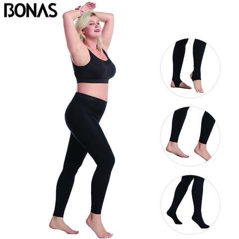 BONAS Women Black Pantyhose Elasticity Breathable Polyester Thick Plus Size Velvet Legins Stretchy Pantyhose Thick Tights Female ► Photo 1/6