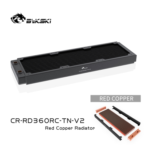 Bykski 360mm Copper Radiator RC Series High-performance Heat Dissipation 30mm Thickness for 12cm Fan Cooler, CR-RD360RC-TN-V2 ► Photo 1/5