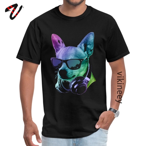 Hardcore DJ Chihuahua Dog Rock Music Record T-shirts Big Sale Latest Casual Tee Shirts For Men High Quality Printed Short Sleeve ► Photo 1/6