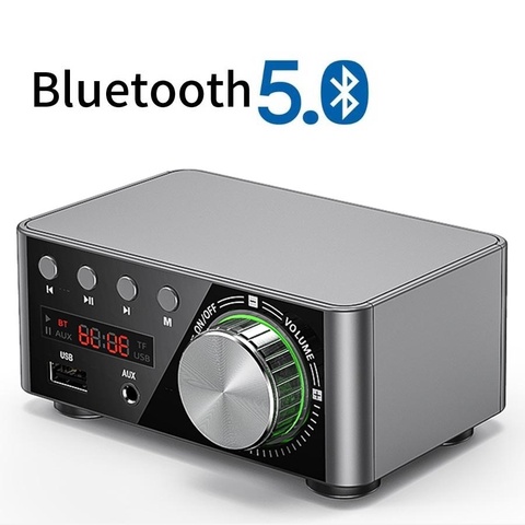 Mini Audio HiFi  Bluetooth 5.0 Power Class D Amplifier Tpa3116 Digital Amp  50W*2 Home Audio Car Marine USB/AUX IN ► Photo 1/6
