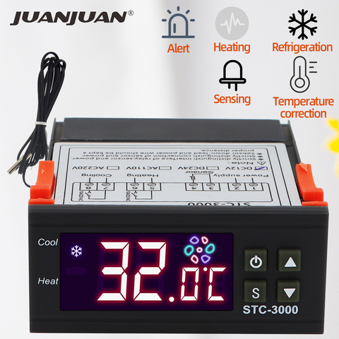 STC-3000 Thermostat Temperature Controller 12V 24V 220V Digital Heater Cooler Incubator Thermometer Sensor Hygrometer 40% off ► Photo 1/6