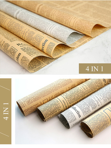 4pcs Nostalgic English Newspaper Vintage Style Photography Background Pads Photo Shooting Backdrops Props Adornment for Food ► Photo 1/6