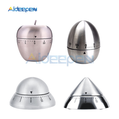 Mechanical Egg Apple Kitchen 60 Minutes Stainless Steel Timer Cooking Timer Alarm Kitchen Tools Kitchen Gadgets Countdown ► Photo 1/6