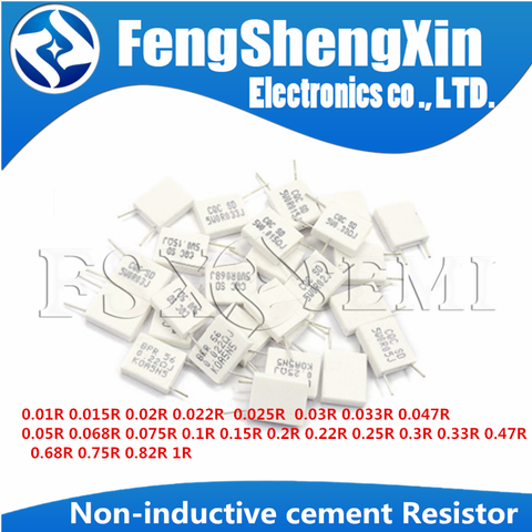 10pcs/lot BPR56 5W Non-inductive Ceramic Cement Resistor 0.01R 0.015R 0.02R 0.022R  0.025R  0.03R 0.033R 0.047R  0.05R 0.068R ► Photo 1/3