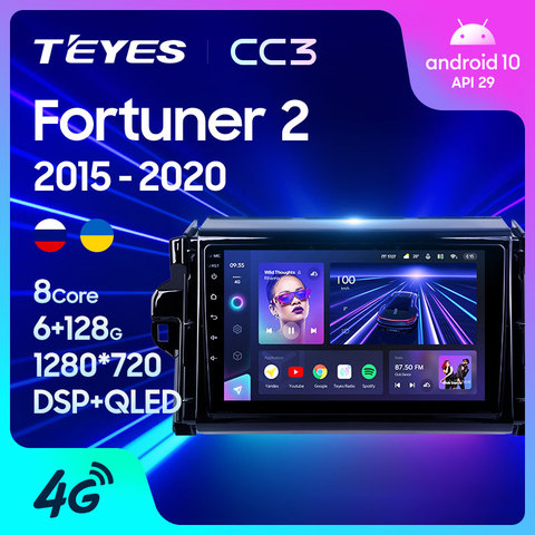 TEYES CC3 For Toyota Fortuner 2 2015 - 2022 Car Radio Multimedia Video Player Navigation stereo GPS Android 10 No 2din 2 din dvd ► Photo 1/6