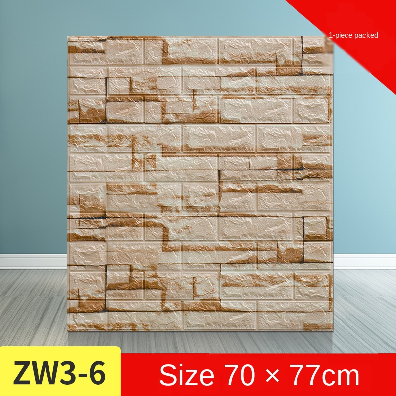 PE Foam 3D Wall Stickers Brick Pattern Waterproof Self Adhesive Wallpaper Room Home Decor For Kids Bedroom Living Room Stickers ► Photo 1/6